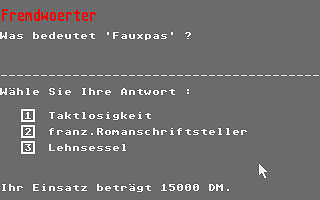 Grosse Quiz (Das) atari screenshot